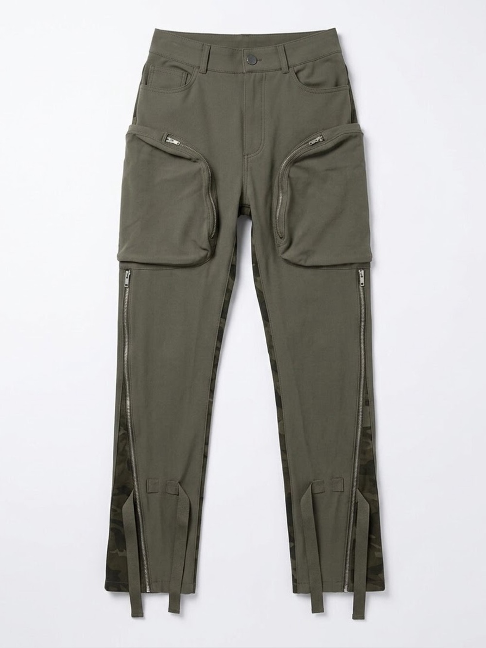 Chicways Camouflage Cargo Pants Army Tan Camo Baggy Utility Streetwear Small